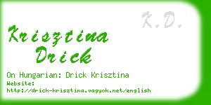 krisztina drick business card